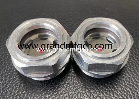 M20X1.5 M22X1.5 M27X1.5 Gereißtes Hexkopf Aluminium Ölpegel Sichtvorrichtung Stecker Stier Auge Öl Sichtvorrichtung Glas männlich Metrisches Gewinde
