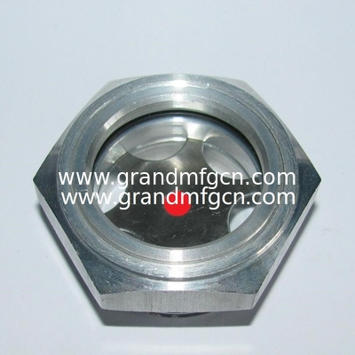 M42X1.5 M27X1.5 Aluminium-Anodisierungsfarbe geschliffene Hex-Schraube-in Ölpegel Sichtglas Kompressor Ölpegel Indikator