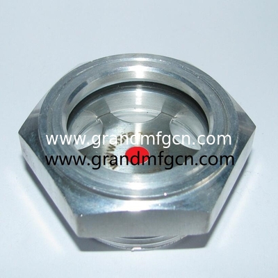 BSP / Metrisches Garn Fräser Hexagon Aluminium Öl Sichtglas 3/4 1/2 3/8 1 Zoll kundenspezifisch M18 * 1.5 M20 * 1.5 M22 * 1.5 M27 * 1.5