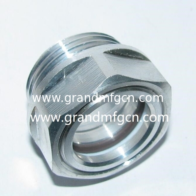 BSP G1/2" 3/4" 1" V-Typ Drehschneid-Vakuumpumpe Aluminium-Ölpegelscheinglas mit SS304-Reflektor für den Kompressor