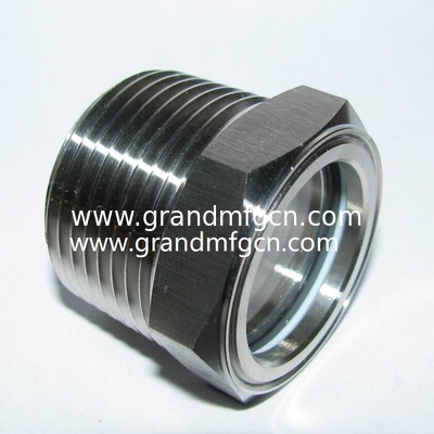 NPT-Garn 1/2&quot; 3/4&quot; Edelstahl 304 Ölsichtglas ohne Sechseckenschließmutter SS304 ÖL-LEVEL SIGHT PORT