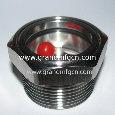 NPT-Garn 1/2&quot; 3/4&quot; Edelstahl 304 Ölsichtglas ohne Sechseckenschließmutter SS304 ÖL-LEVEL SIGHT PORT