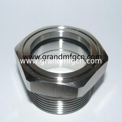 Metrisches Garn M42x1.5 aus Edelstahl mit Ölgeschmiertem Gerät Knopf Typ Ölstandsmessgerät SS316 Ölstandsschau-Plug