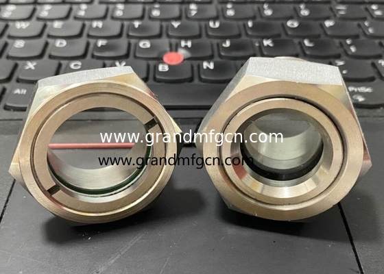 M27X1.5 M33X1.5 M36X1.5 Metrischer Edelstahl 304 Ölsichtglas mit Sechseckensperrmutter SS304 ÖL-LEVEL SIGHT PORT