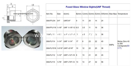 BITZER Kühlschranken aus geschmolzenem Stahl Flanz Sichtglas Schmelzsichtfenster Sichtglas vernickelt Hersteller China