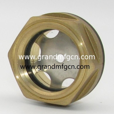 NPT-Dreh 3/8 INCH Messing Kuppel Ölstand Sichtglas Fensterindikator Hex-Schraube-in Ölstand Sichtglas