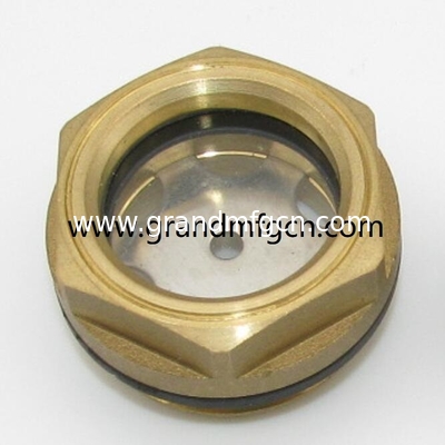 NPT-Dreh 3/8 INCH Messing Kuppel Ölstand Sichtglas Fensterindikator Hex-Schraube-in Ölstand Sichtglas