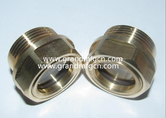 USA NPT-Glas 3/8 1/2 INCH Messing Ölstand Anzeigeglas Hex-Schraube-in Ölstand Anzeigeglas mit Gussverriegelung