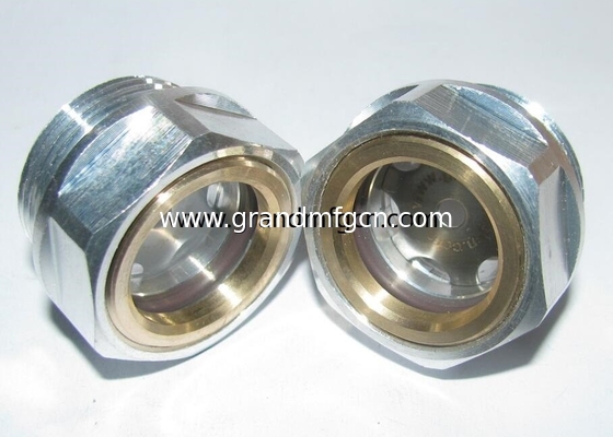 BSP / Metrisches Garn Fräser Hexagon Aluminium Öl Sichtglas 3/4 1/2 3/8 1 Zoll kundenspezifisch M18 * 1.5 M20 * 1.5 M22 * 1.5 M27 * 1.5