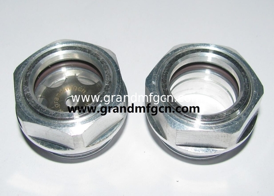 M42X1.5 M27X1.5 Aluminium-Anodisierungsfarbe geschliffene Hex-Schraube-in Ölpegel Sichtglas Kompressor Ölpegel Indikator