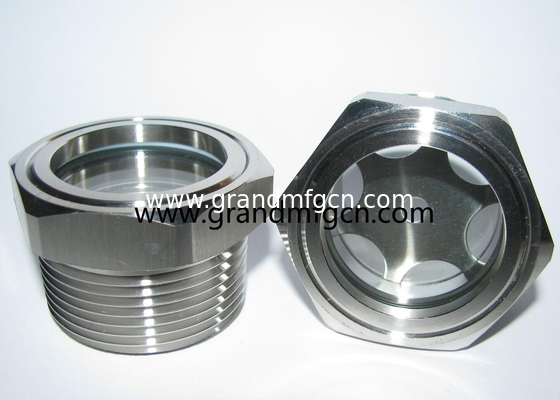 Männliche BSP G1 1/4 &quot;Edelstahl 304 Ölsichtglas mit Hex-Verriegelungsmutter SS316 ÖL-LEVEL VIEWPORT SIGHT GLASS GAGE