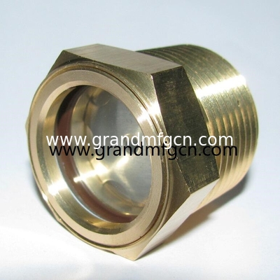 NPT-Faden 1/2" 3/4" 1" Pumpen Messing Ölniveaus Schwerlast Heizkörper Kuppel Ölniveaus Glas Sicht Stecker Ölmessgerät