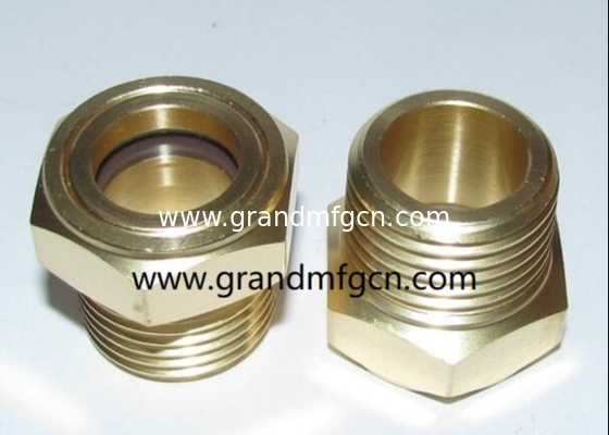 NPT-Rohrfaden 1" 3/4 deck" 1,1/4" 1,1/2" Luftkompressoren Messing Ölstandsglas Sichtmessgerät mit gehärtetem Glas