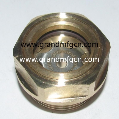 NPT-Rohrfaden 1" 3/4 deck" 1,1/4" 1,1/2" Luftkompressoren Messing Ölstandsglas Sichtmessgerät mit gehärtetem Glas