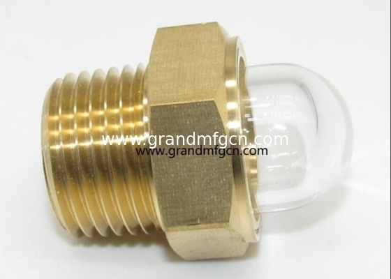 GM-HDM16 M16X1.5 Schwerlastfahrzeuge Kuppeln Ölpegel Sichtglas Messgerät 5-10 Bar Druckbereich Stierkopf Messing Öl Sichtglas für Pumpe Getriebe Geschwindigkeitsreduktor und mehr