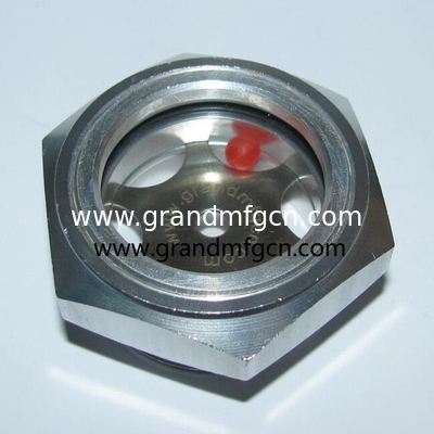 M42X1.5 M27X1.5 Aluminium-Anodisierungsfarbe geschliffene Hex-Schraube-in Ölpegel Sichtglas Kompressor Ölpegel Indikator