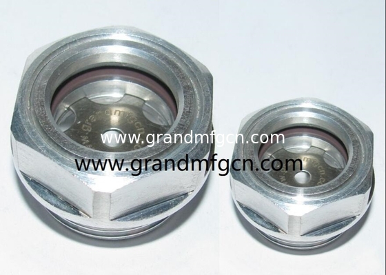 M42X1.5 M27X1.5 Aluminium-Anodisierungsfarbe geschliffene Hex-Schraube-in Ölpegel Sichtglas Kompressor Ölpegel Indikator