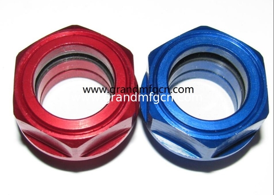 M42X1.5 M27X1.5 Aluminium-Anodisierungsfarbe geschliffene Hex-Schraube-in Ölpegel Sichtglas Kompressor Ölpegel Indikator