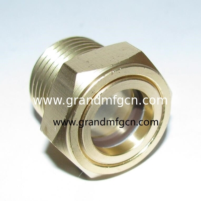 NPT-Faden 1/2" 3/4" 1" Pumpen Messing Ölniveaus Schwerlast Heizkörper Kuppel Ölniveaus Glas Sicht Stecker Ölmessgerät