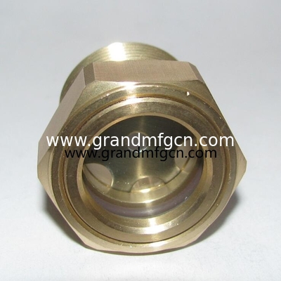 USA NPT-Glas 3/8 1/2 INCH Messing Ölstand Anzeigeglas Hex-Schraube-in Ölstand Anzeigeglas mit Gussverriegelung