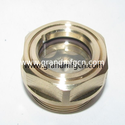 Männliche NPT-Faden 1/2&quot; 3/8&quot; 3/4&quot; GM-HDN34 Schwerlastfahrzeuge 3d Kuppel Ölstand Sichtglasmessvorrichtung Steckdosen mit klarem Glas