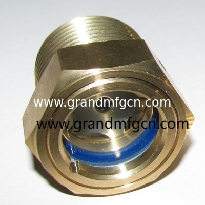 USA NPT-Glas 3/8 1/2 INCH Messing Ölstand Anzeigeglas Hex-Schraube-in Ölstand Anzeigeglas mit Gussverriegelung