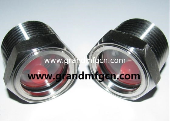 1 &quot; MNPT Edelstahl 304 Bullen-Auge Glas Ölstandssicht mit gehärtetem Glas 1Mpa Druck SS316 Ölsichtbrille