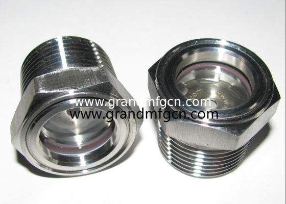 M27X1.5 M33X1.5 M36X1.5 Metrischer Edelstahl 304 Ölsichtglas mit Sechseckensperrmutter SS304 ÖL-LEVEL SIGHT PORT