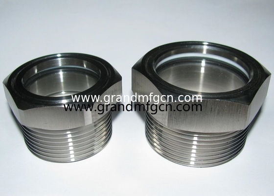 1 &quot; MNPT Edelstahl 304 Bullen-Auge Glas Ölstandssicht mit gehärtetem Glas 1Mpa Druck SS316 Ölsichtbrille