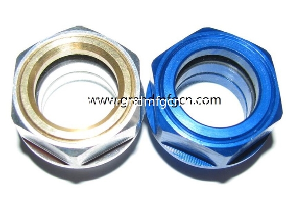 BSP G1 1/4 Zoll Getriebe Luftkompressoren Milled Hex Aluminium Ölstand Sicht Glasmessvorrichtung Stecker männlicher Faden G1/2 G3/4 G1 INCH