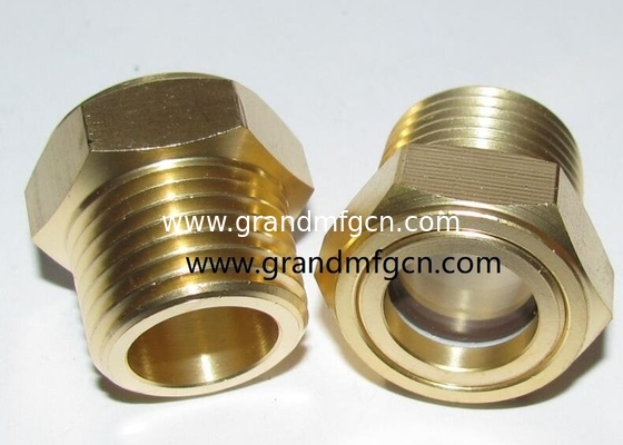 USA NPT-Glas 3/8 1/2 INCH Messing Ölstand Anzeigeglas Hex-Schraube-in Ölstand Anzeigeglas mit Gussverriegelung