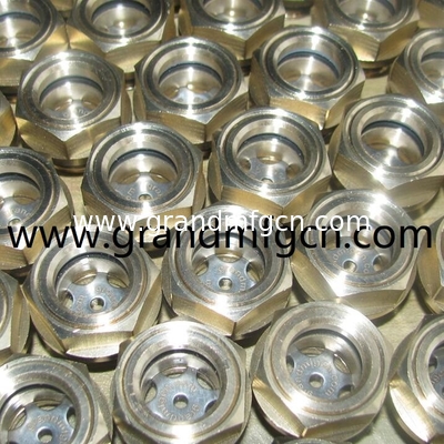 M27x1.5 M33x1.5 Männliches Gewinde Luftkompressor Hex Messing Ölpegel Sichtbrille Kuppelförmige Messing Ölpegel Indikator
