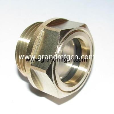 GM-HDM16 M16X1.5 Schwerlastfahrzeuge Kuppeln Ölpegel Sichtglas Messgerät 5-10 Bar Druckbereich Stierkopf Messing Öl Sichtglas für Pumpe Getriebe Geschwindigkeitsreduktor und mehr