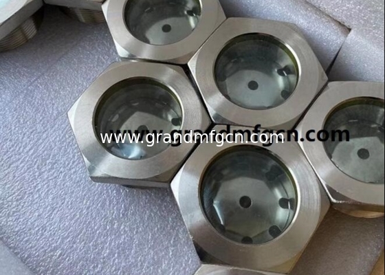 NPT 1/2&quot; BITZER Kühlluftkompressor geschmolzenes Stahlglas mit roter Kugel geschmolzenem Glas