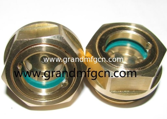 M27x1.5 M33x1.5 Männliches Gewinde Luftkompressor Hex Messing Ölpegel Sichtbrille Kuppelförmige Messing Ölpegel Indikator