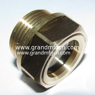 M27x1.5 M33x1.5 Männliches Gewinde Luftkompressor Hex Messing Ölpegel Sichtbrille Kuppelförmige Messing Ölpegel Indikator