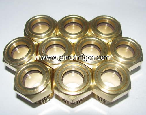 NPT1-Glas mit Reflektor, mit Giebeln, aus Messing