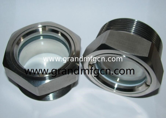 M27X1.5 M33X1.5 M36X1.5 Metrischer Edelstahl 304 Ölsichtglas mit Sechseckensperrmutter SS304 ÖL-LEVEL SIGHT PORT