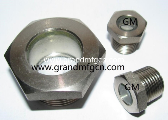 NPT 3/8&quot; BITZER Kühlschmelzglas aus Stahl mit rotem Kugelschmelzglas